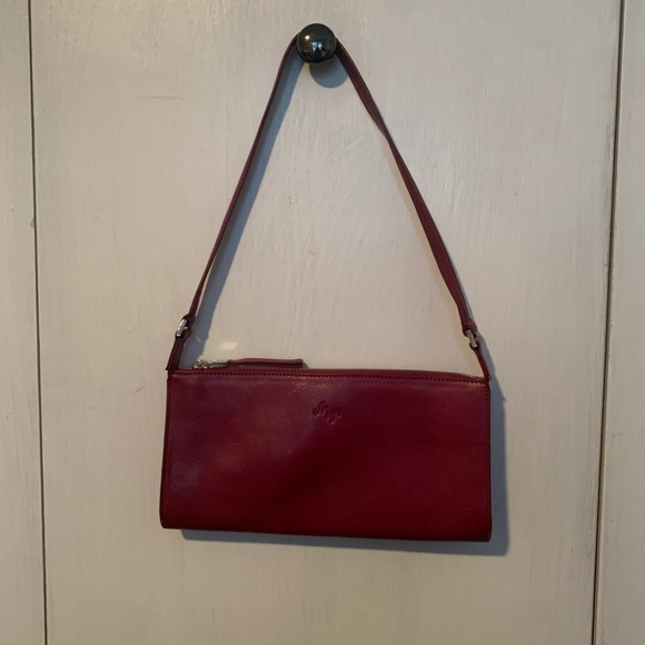 Monsac Original Raspberry Leather Handbag - Picture 1 of 3